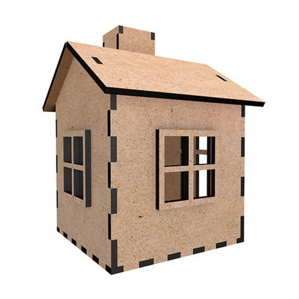 Заготовка для декорування "Будиночок 9" FDPO-348 з LED свічкою в комплекті (FDPO-348)