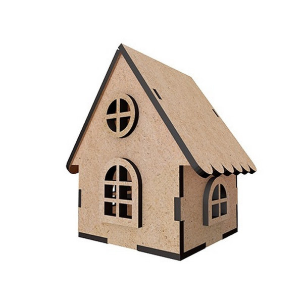 Заготовка для декорування "Будиночок 12" FDPO-403 з LED свічкою в комплекті (FDPO-403)