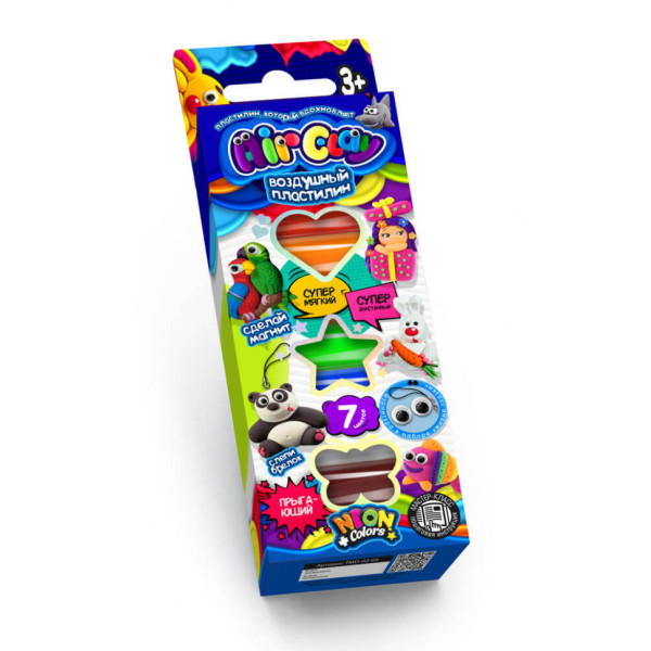Набор для творчества Воздушный пластилин Air Clay ARCL-01, 7 цветов