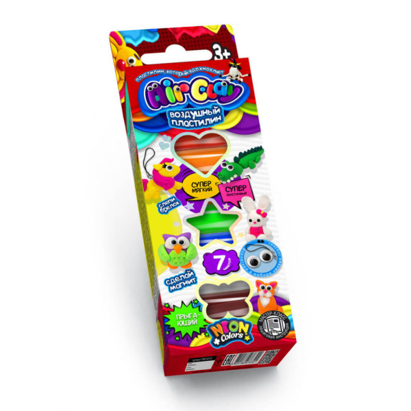 Набор для творчества Воздушный пластилин Air Clay ARCL-01, 7 цветов