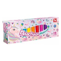 Пластилін круглий восковий "Unicorn" 303221007-UA 12 кольорів