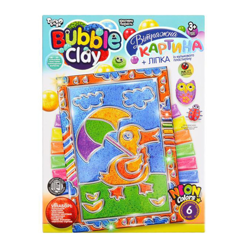 Набір креативної творчості "BUBBLE CLAY" BBC-02-01U…-06U вітражна картина