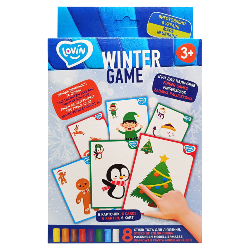 Набір для ліплення з тіста "Winter Game" 41200, 8 кольорів