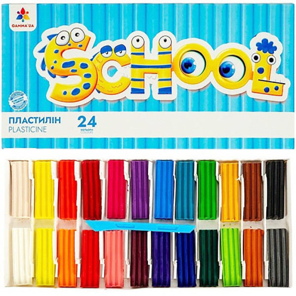 Набір для ліплення пластилін "School" 200319G  24 кольори (200319G)