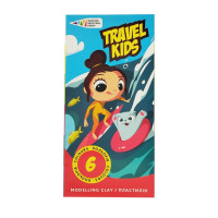 Дитячий пластилін "Travel Kids" 331008/TK восковий, 6 кольорів по 12 г (331008/TK)