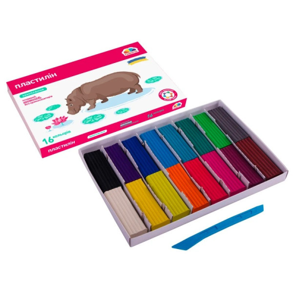 Набір для ліплення пластилін "Захоплення" 200314, 16 кольорів (200314)