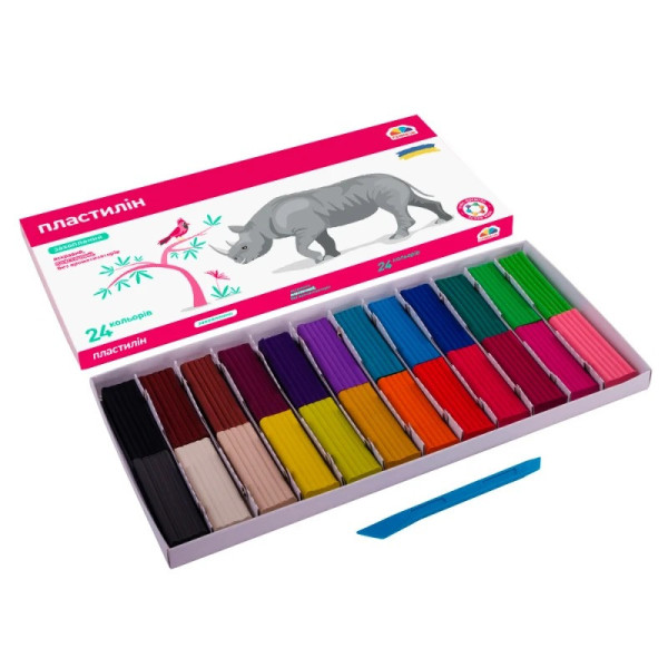 Набір для ліплення пластилін "Захоплення" 200316, 24 кольори (200316)