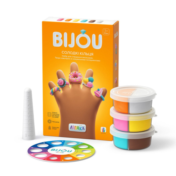 Набор самозатвердевающего пластилина Бижутерия Сладкие Кольца ЛИПАКА 31002-UA01(31002-UA01)