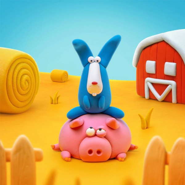 Набор самозатвердевающего пластилина Кролик ЛИПАКА 30050-UA01 (30050-UA01)