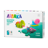 Набір самозатвердіючого пластиліну Екзотичні тварини Хамелеон, аксолотль, гастропод ЛІПАКА 60049-UA01 (60049-UA01)