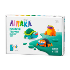 Набір самозатвердіючого пластиліну Екзотичні тварини Тарантул, черепаха, жаба ЛІПАКА 60050-UA01 (60050-UA01)