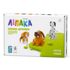 Набір пластиліну "Собаки-Друзі Далматинець Турбо, Лабрадор Ням-Ням, Бігль Вокі" ЛІПАКА 60058-UA01 самостійно твердіє (60058-UA01)