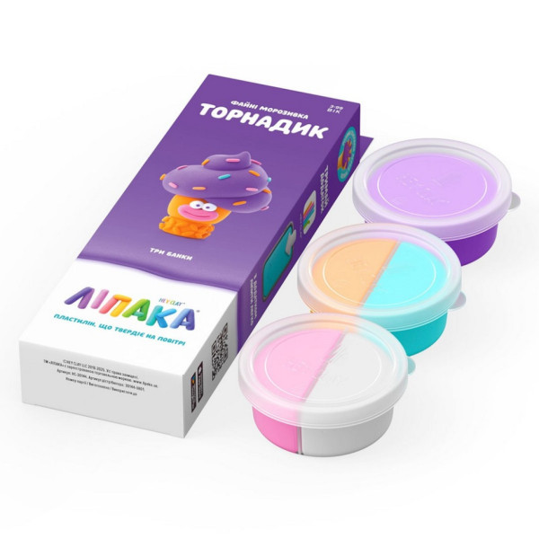 Набор пластилина "Файные мороженые: Торнадик" ЛИПАКА 30144-UA01 самостоятельно затвердевает(30144-UA01)