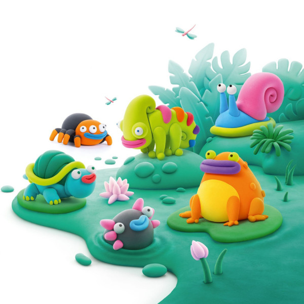 Меганабор самозатвердевающего пластилина Экзотические животные ЛИПАКА 15025-UA01(15025-UA01)