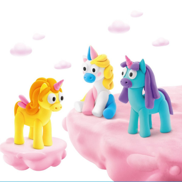 Набор пластилина Радужные единороги: Лайти, Санни, Рейни" ЛИПАКА 60053-UA01 самостоятельно затвердевает(60053-UA01)