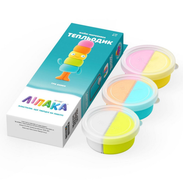 Набір пластиліну "Файні морозивка: Тепльодик" ЛІПАКА 30145-UA01 самостійно твердіє (30145-UA01)