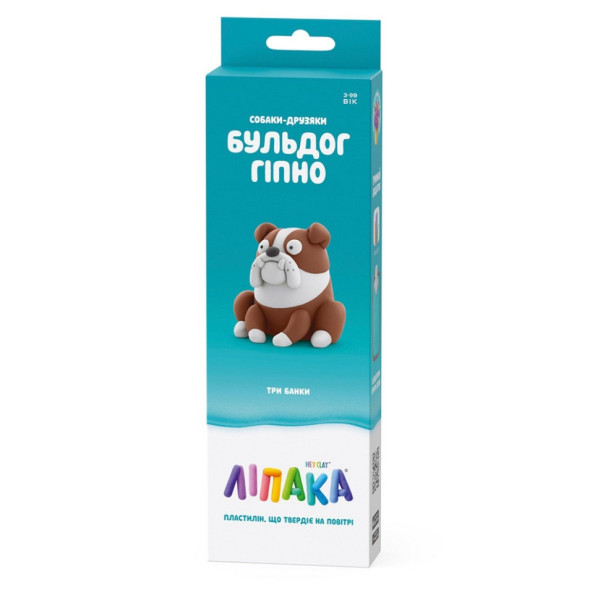 Набір пластиліну "Собаки-Друзі: Бульдог Гіпно" ЛІПАКА 30148-UA01 самостійно твердіє (30148-UA01)