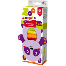 Пластилин лёгкий ZOOлипашки "Панда" ZIRKA 140214 (14 разноцветных стиков по 6 г)