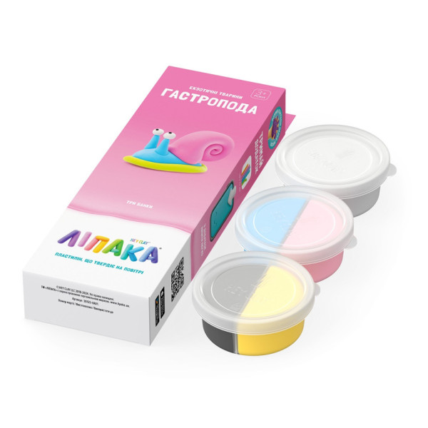 Набір самозатвердіючого пластиліну Екзотичні тварини Гастропод ЛІПАКА 30125-UA01 (30125-UA01)