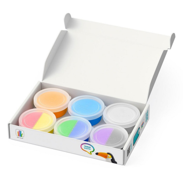 Набор пластилина "Птицы: Пингвин, Павлин, Тукан" ЛИПАКА 60026-UA01 самостоятельно затвердевает(60026-UA01)