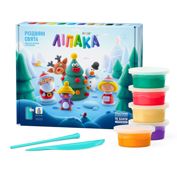 Дитячий меганабір пластиліну "Різдвяні свята" Lipaka 99001-UA01 самостійно твердіє (99001-UA01)