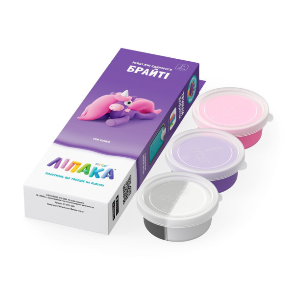 Набор самозатвердевающего пластилина Радужные единороги Брайти ЛИПАКА 30137-UA01(30137-UA01)