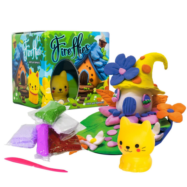 Набір для творчості "Fireflies - кошеня" 30411 світильник, маса для ліплення (30411)