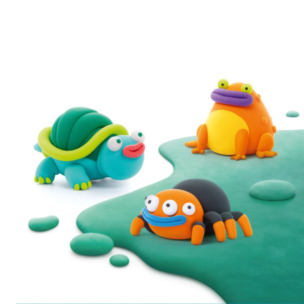 Набір самозатвердіючого пластиліну Екзотичні тварини Тарантул, черепаха, жаба ЛІПАКА 60050-UA01 (60050-UA01)