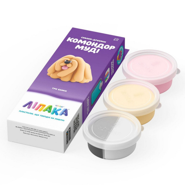 Набір пластиліну "Собаки-Друзі: Комондор Муді" ЛІПАКА 30149-UA01 самостійно твердіє (30149-UA01)