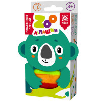 Пластилін легкий ZOOлипашки Коала" ZIRKA 140215 (10 різнокольорових стиків по 6 г) (140215)