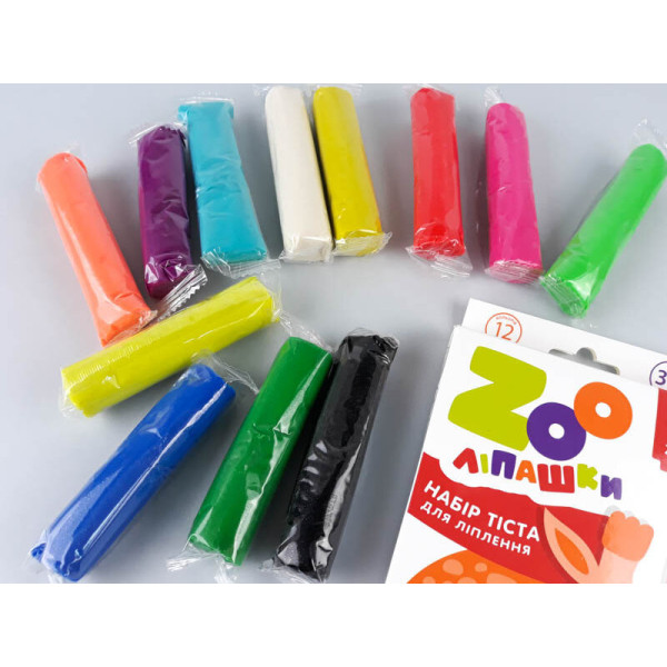 Тісто для ліплення ZOOлипашки "Жираф" ZIRKA 140211 (12 різнокольорових стиків по 35 г) (140211)