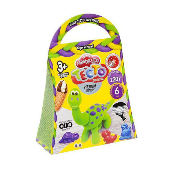 Набор креативного творчества "Master Do" TMD-04-01…06, 6 цветов теста Дино(TMD-04-05)