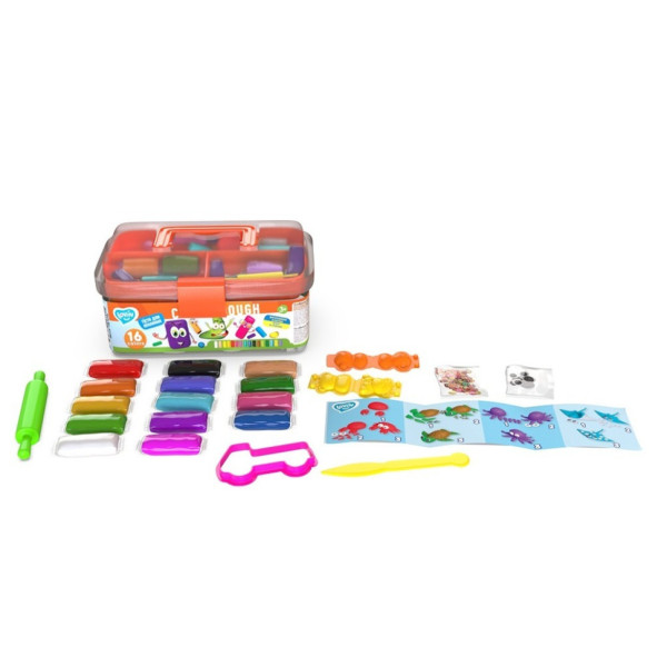 Набор для творчества с тестом "16 colors Box" ТМ Lovin 41186 в пластиковом боксе(41186)
