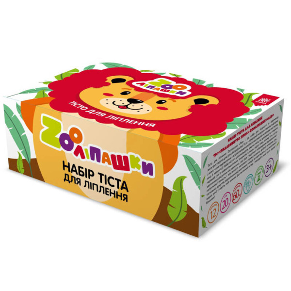 Тесто для лепки ZOOлипашки шоу-бокс  "Лев" ZIRKA 140210 (шоу-бокс 12 цветов, 60 стиков по 20 г)(140210)