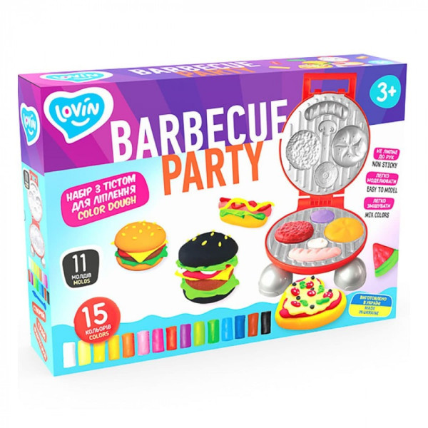 Набор для креативного творчества с тестом "Barbecue Party" TM Lovin 41194, 15 цветов                        (41194)