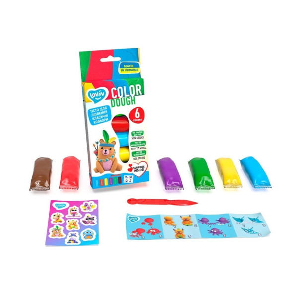 Набор теста для лепки "Classic Assorted" TM Lovin 41196, 6 цветов(41196)
