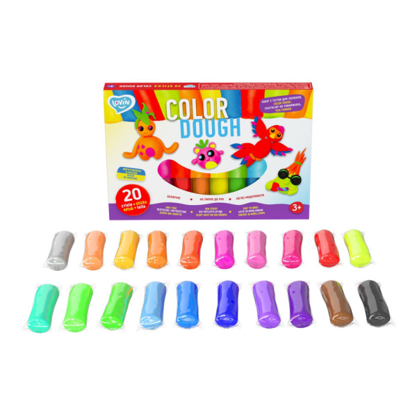 Набор для лепки с тестом Color Dough 41204, 20 стиков(41204L)