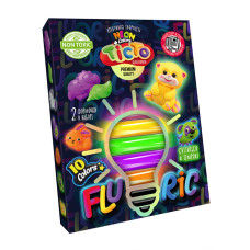 Тісто для ліплення "FLUORIC" TMD-FL10-01U-04U 10 кольорів Вид 1 (TMD-FL10-01U)