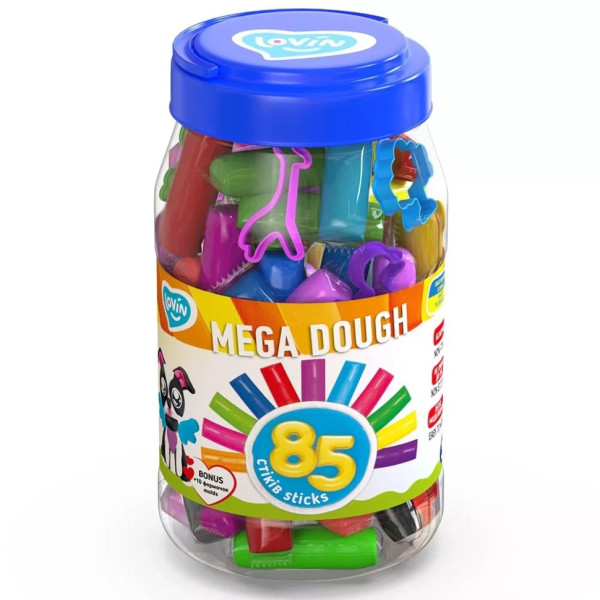 Набір для ліплення з тістом Mega dough 41227, 85 стиків (41227)
