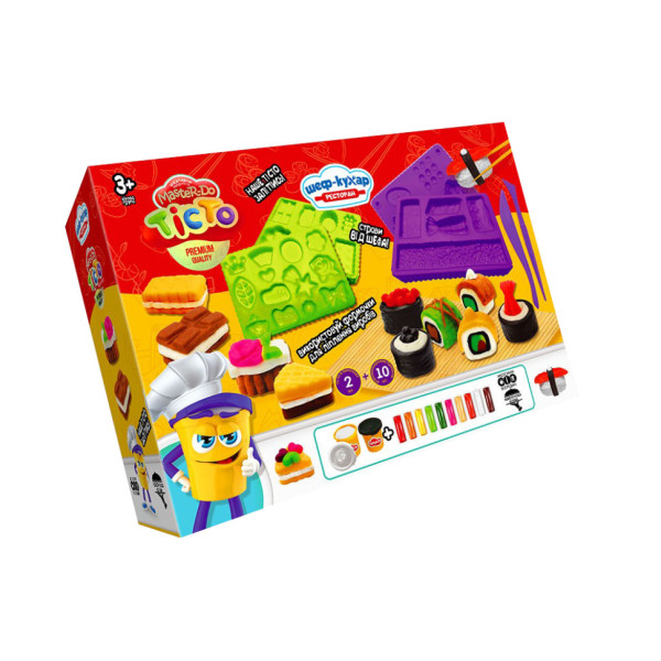 Креативное творчество "Тесто для лепки "Шеф-повар" TMD-17-01U…-04U с формочками Ресторан Суши 1(TMD-17-01U)