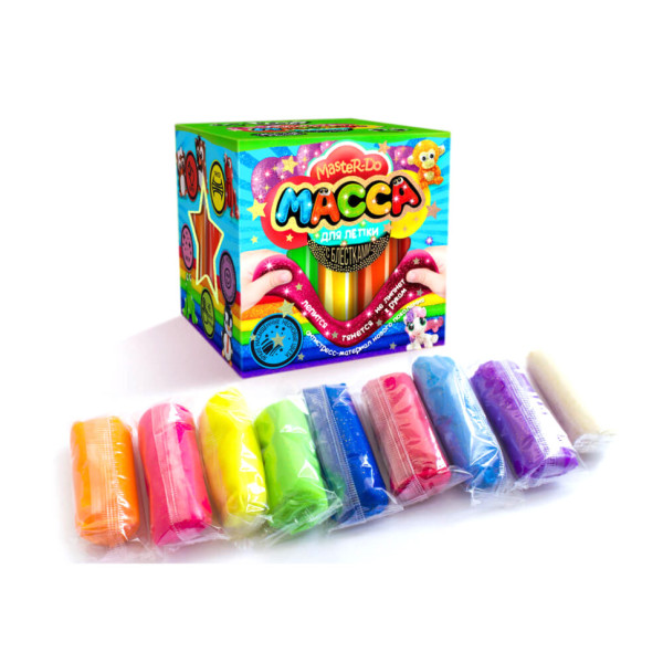 Тісто для ліплення "Master Do" 9 кольорів MMD-01-01…07 з блискітками 7596DT Вид 3 (MMD-01-03)