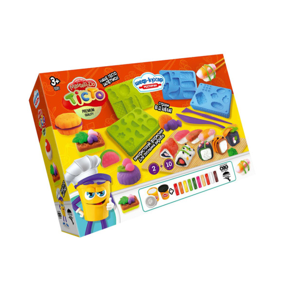 Креативное творчество "Тесто для лепки "Шеф-повар" TMD-17-01U…-04U с формочками Ресторан Суши 2(TMD-17-02U)