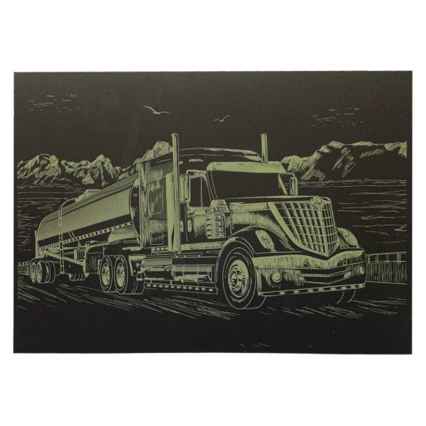 Гравюра А4 "Вантажівка" ГрА4-2з економ варіант в пакеті 29,7х21 см (ГрА4-2з)