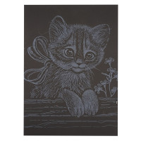 Гравюра А5 "Котик-3" ГрА5с-30 економ-варіант у пакеті 21 х 14,8 см (ГрА5с-30)