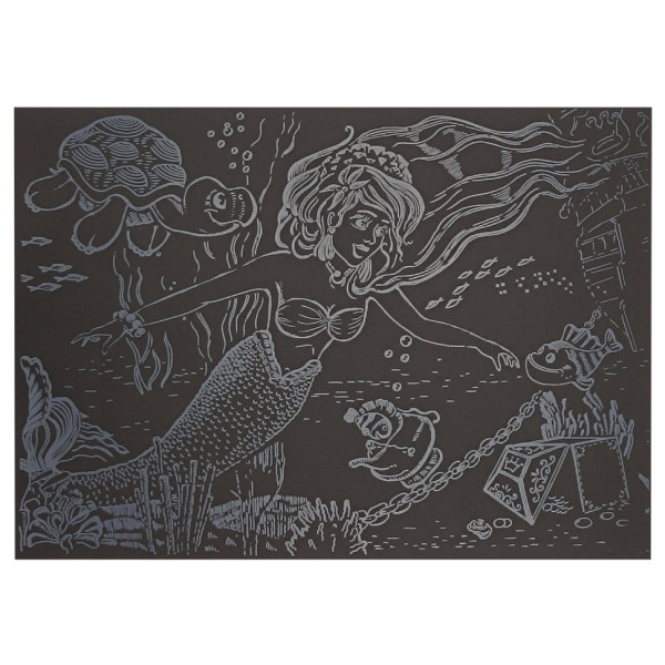 Гравюра А5 "Русалонька" ГрА5с-29 економ-варіант у пакеті 21 х 14,8 см (ГрА5с-29)