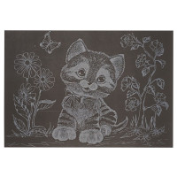 Гравюра А5 "Котик-2" ГрА5с-28 економ варіант у пакеті 21 х 14,8 см (ГрА5с-28)