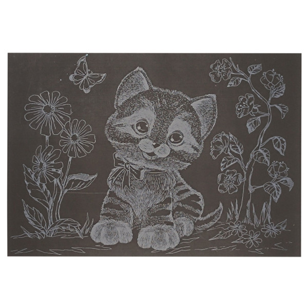 Гравюра А5 "Котик-2" ГрА5с-28 економ варіант у пакеті 21 х 14,8 см (ГрА5с-28)