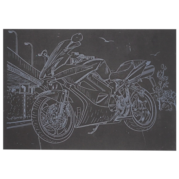 Гравюра А5 "Мотоцикл-3" ГрА5с-26 економ варіант у пакеті 21 х 14,8 см (ГрА5с-26)
