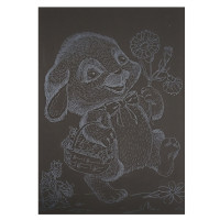 Гравюра А5 "Зайчик на прогулянці" ГрА5с-23 економ-варіант у пакеті 21 х 14,8 см (ГрА5с-23)