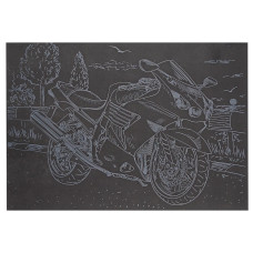 Гравюра А5 "Мотоцикл-3" ГрА5с-19 економ варіант у пакеті 21 х 14,8 см (ГрА5с-19)